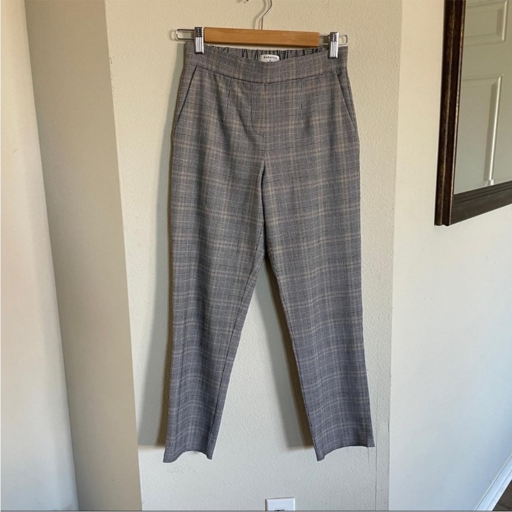 Aritzia Babaton Conan Pant size 0 gray plaid business casual work pants fall - Picture 2 of 3